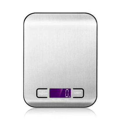 Digital Kitchen Scale 5Kg/10Kg Stainless Steel Panel USB Charg Precise Small Platform Scale Portable Multifunction LCD Display