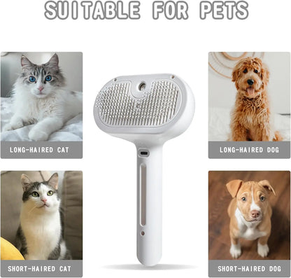 Pet Spray Comb Cat Dog Spray Massage Comb to Remove Floating Hair One Button Hair Removal Spray Pet Hair Beauty Comb