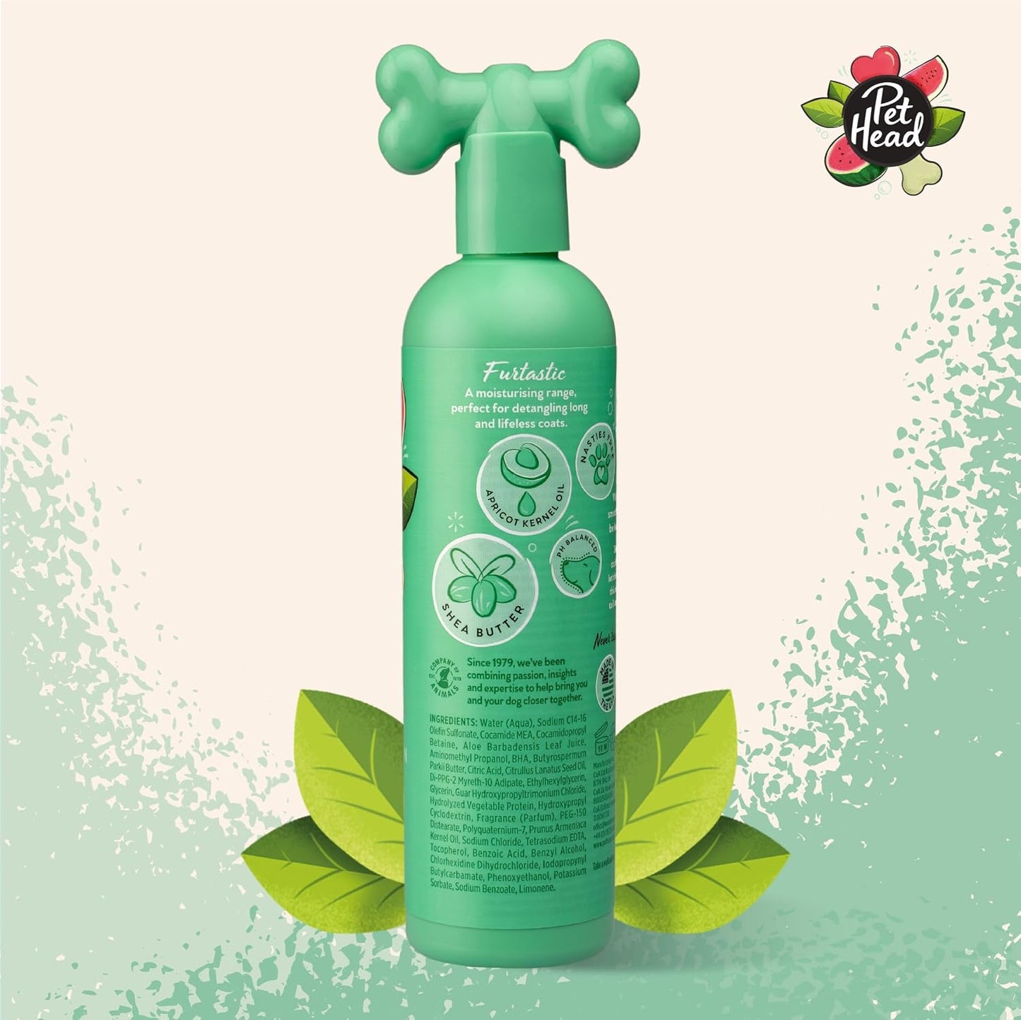 Furtastic Hundeshampoo | Wassermelonenduft | Pflegt Und Macht Langes, Lockiges Hundefell Weich | Ph-Neutral | Vegan & Tierversuchsfrei | Sanfte Formel Für Hunde Und Welpen | 300Ml