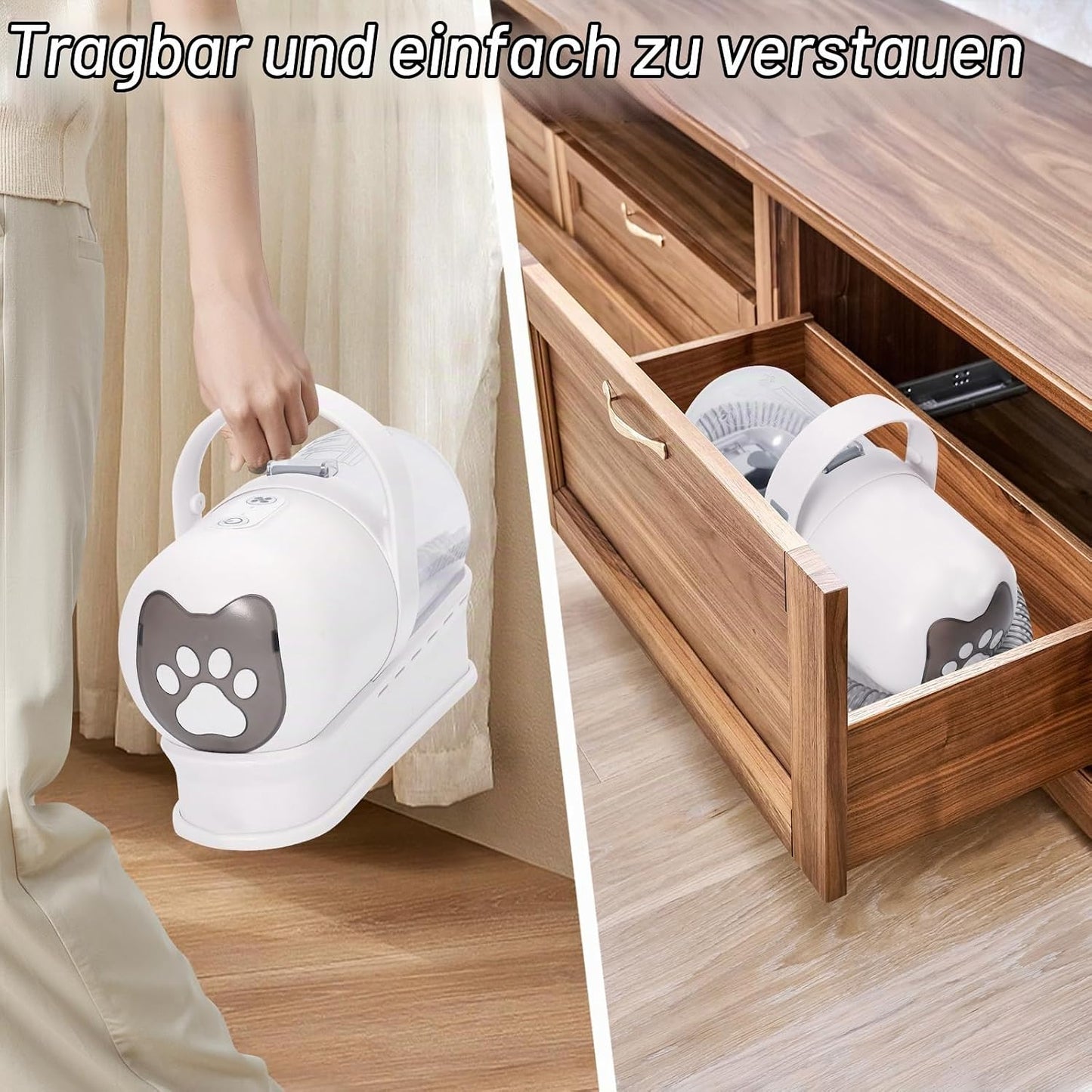 Hundeschermaschine Mit Staubsauger, 13000PA, 3 Einstellbare Saugstufen