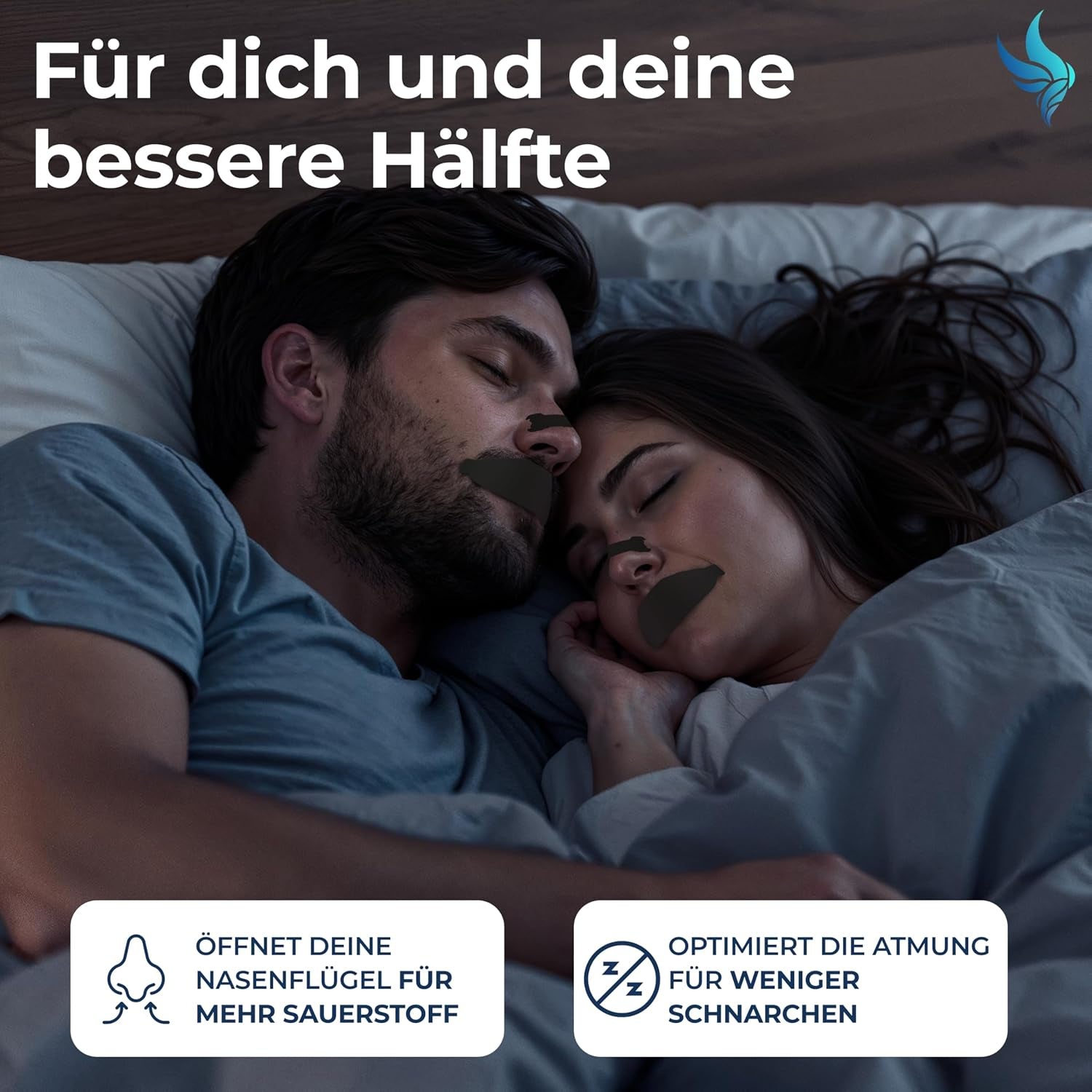 Nasenpflaster & Mundpflaster Bundle 30 + 30 Stück Gegen Schnarchen | anti Schnarch Nose Strips & Mouth Tape Set Für Besseres Atmen Im Schlaf. Fördert Die Nasenatmung Und Hält Sicher Über Nacht.