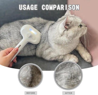 Pet Spray Comb Cat Dog Spray Massage Comb to Remove Floating Hair One Button Hair Removal Spray Pet Hair Beauty Comb