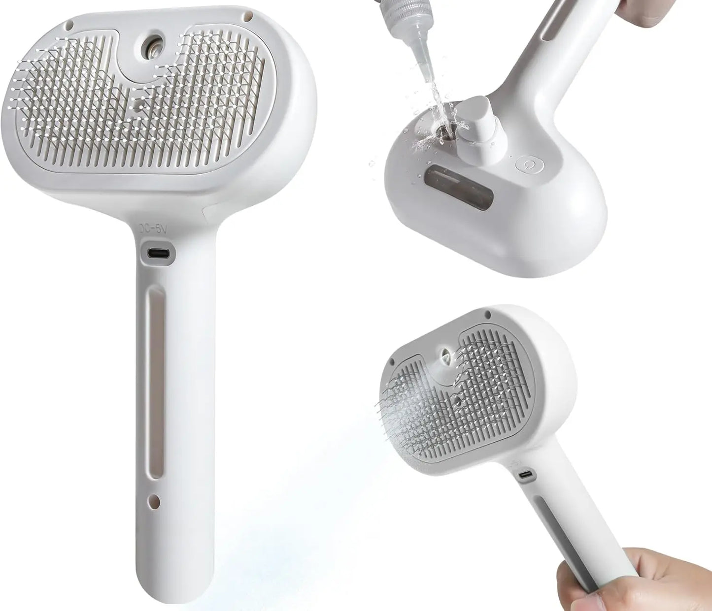 Pet Spray Comb Cat Dog Spray Massage Comb to Remove Floating Hair One Button Hair Removal Spray Pet Hair Beauty Comb