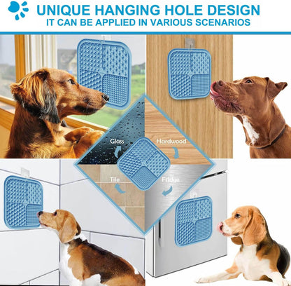 Leckmatte Für Hunde Und Katzen Mit Saugnäpfen, 1 Packung Quadratische Leckmatte Für Langsame Fütterung Für Hunde Zur Linderung Von Angst Und Langeweile, Spielzeug Für