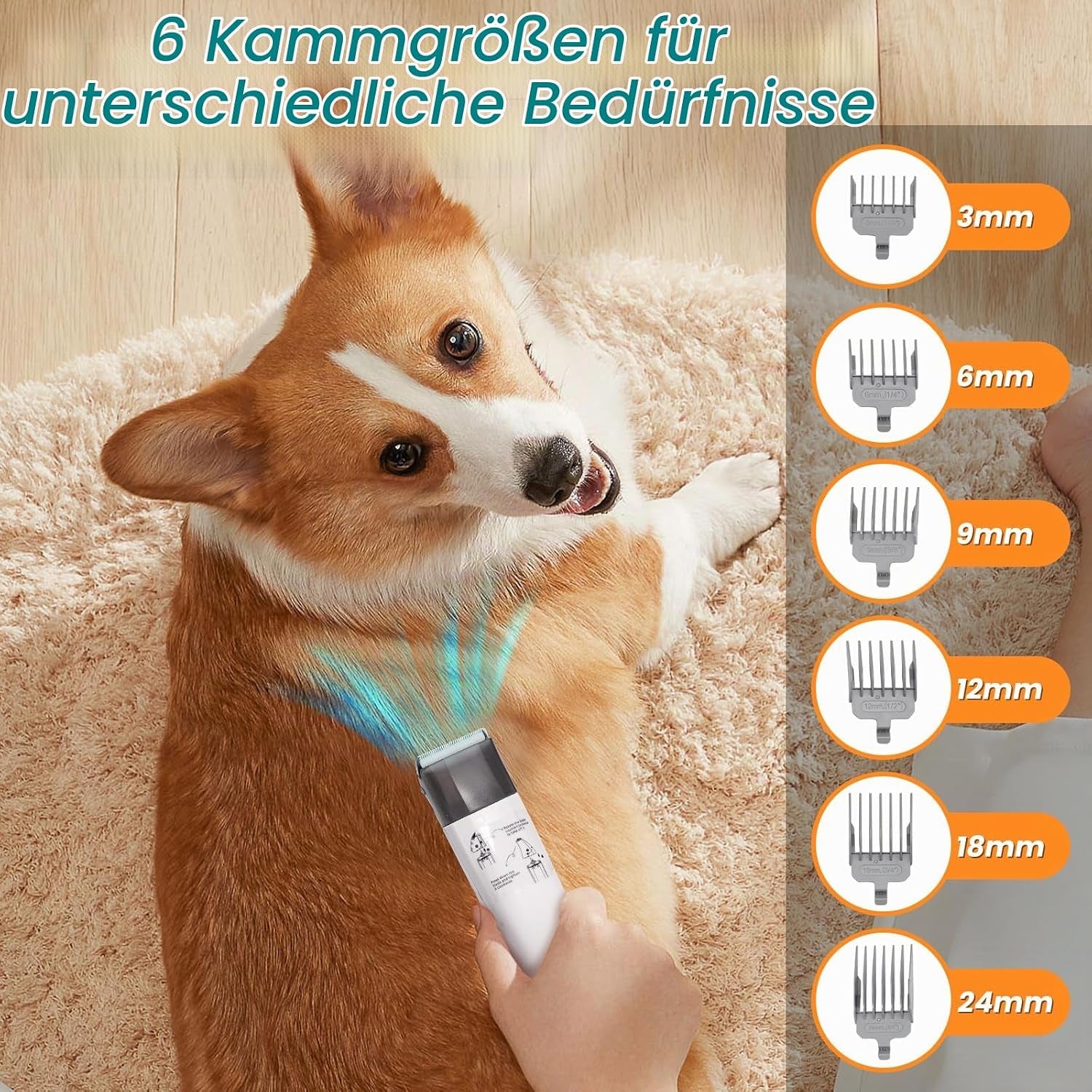 Hundeschermaschine Mit Staubsauger, 13000PA, 3 Einstellbare Saugstufen