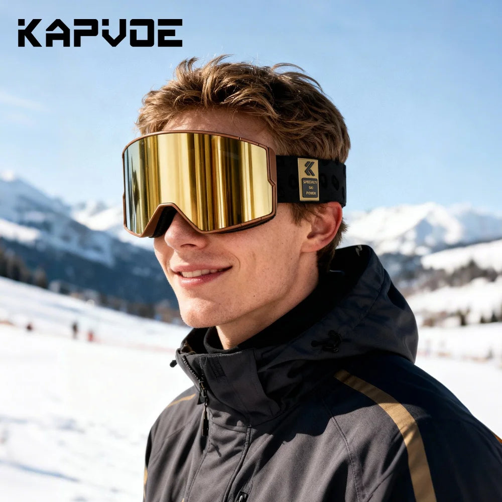 Photochromic Snow Goggles Ski Snowboard Anti-Fog Mask for Men Women Eyewear UV400 Protection Glasses Snowmobile Winter