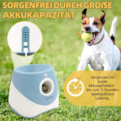 Automatic Dog Ball Launcher Ballwurfmaschine Für Hunde Mit 6 Tennisbällen, 3 Distanzstufen (3–9 M), Wiederaufladbar – Automatischer Ballwerfer Für Kleine & Mittlere Hunde